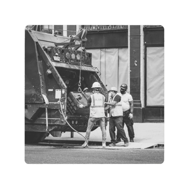 Trash Men: New York City  Metal Print (Front)