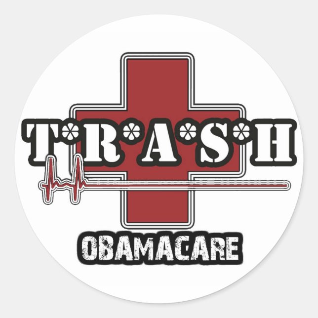 Trash Obamacare sticker (Front)