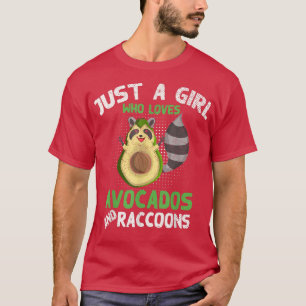 Trash Panda Animal Lover Girls Women Cute Avocado T-Shirt