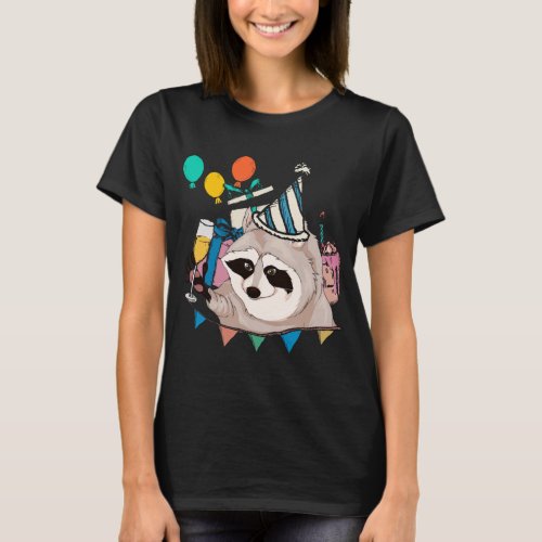 Trash Panda Birthday Party Funny Animal Lover Racc T_Shirt