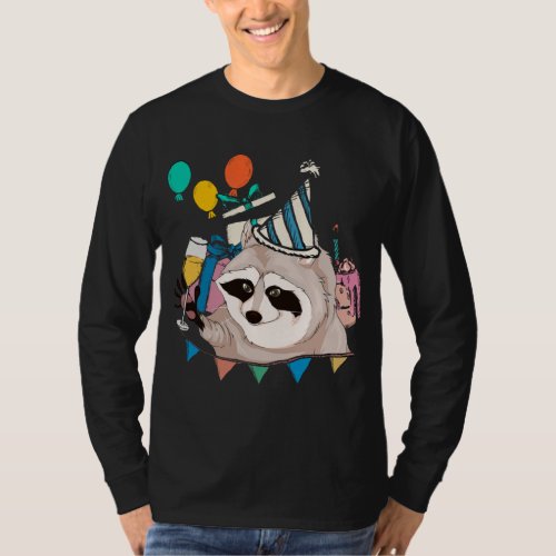 Trash Panda Birthday Party Funny Animal Lover Racc T_Shirt