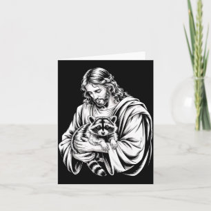 Trash Panda Jesus Raccoon Trashed Racoon Animal Ra Card