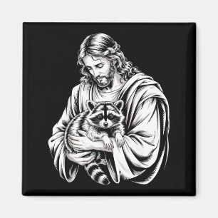 Trash Panda Jesus Raccoon Trashed Racoon Animal Ra Magnet