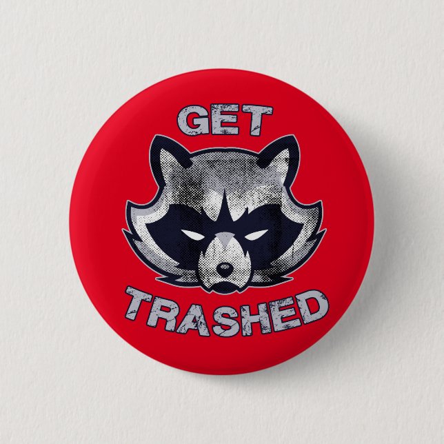 Trash Panda Party People Pinback Button (Front)