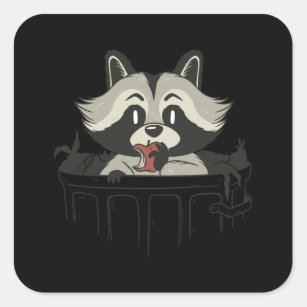 10/50PCS Cartoon Cute Raccoon Trash Panda Graffiti Sticker