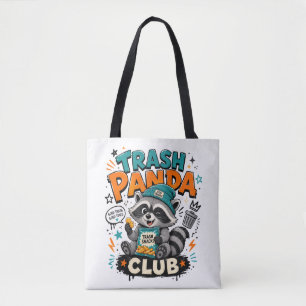trash panda racoon  tote bag