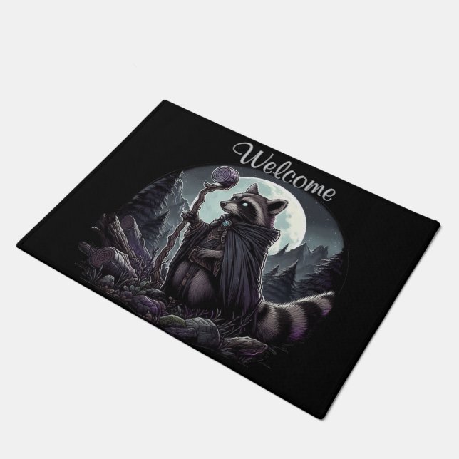 Trash Panda Wizard Doormat (Angled)