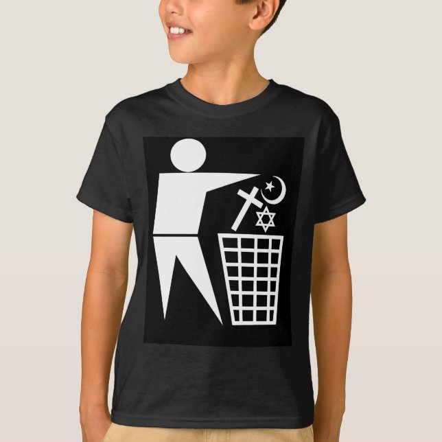 Trash_Religion_w-on-b_no-site T-Shirt (Front)