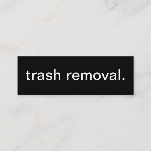 Trash Removal Business Card (Front)