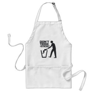 Trash Stache apron - choose style & color