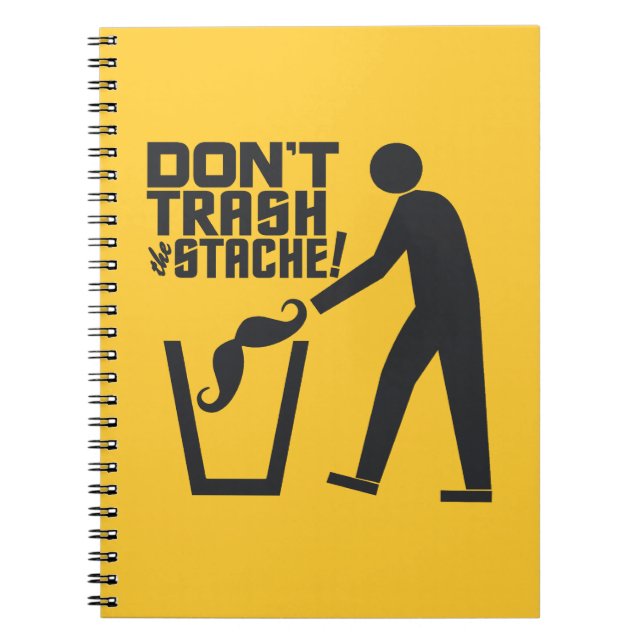 Trash Stache custom color notebook (Front)