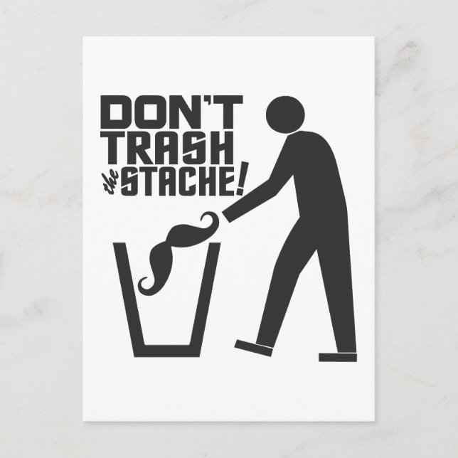 Trash Stache custom postcard (Front)