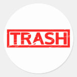 Trash Stamp Classic Round Sticker
