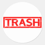 Trash Stamp Classic Round Sticker