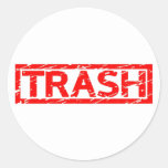 Trash Stamp Classic Round Sticker