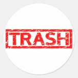 Trash Stamp Classic Round Sticker