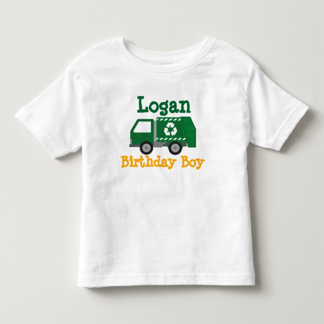 Trash Truck Birthday Toddler T-shirt (Front)