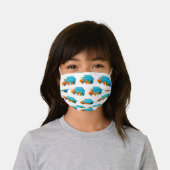 Trash Truck Kids Face Mask with Blue Garbage Truck (Worn)