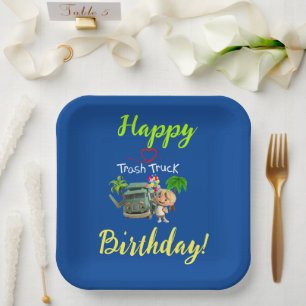 Trash Truck Paper Plates