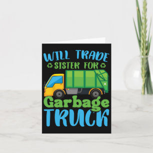 Trash Trucks Earth Day Recycle Toddler Garge Truck Card