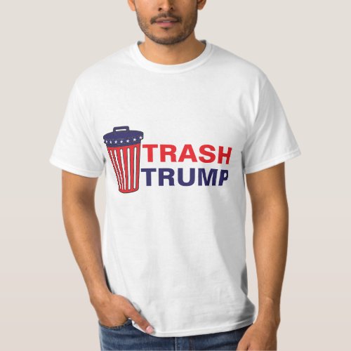 Trash Trump Red White  Blue Waste Can Political T_Shirt