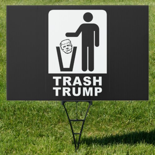 trash trump sign