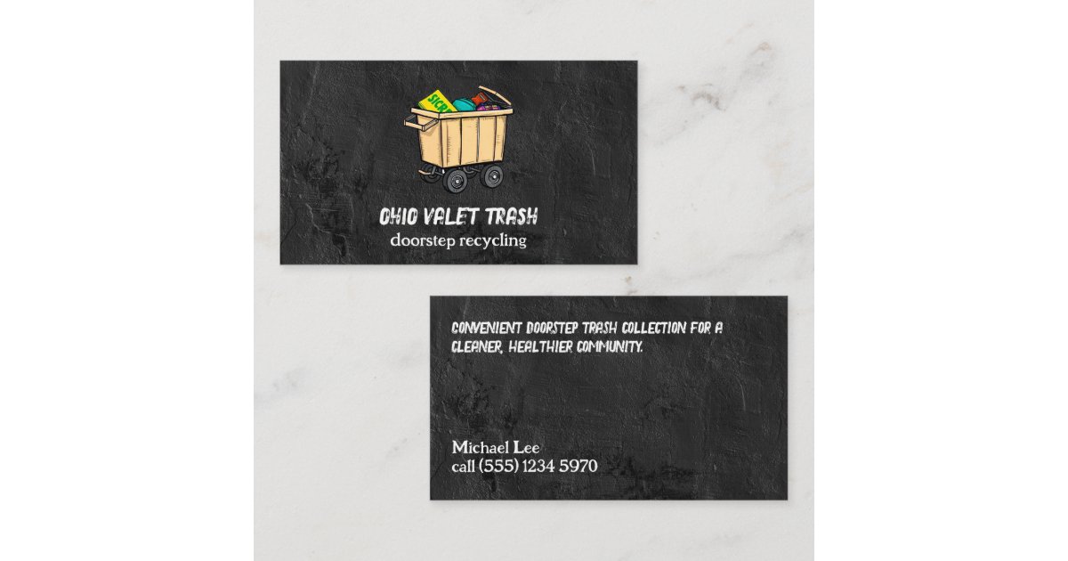 Trash Valet Business Card | Zazzle