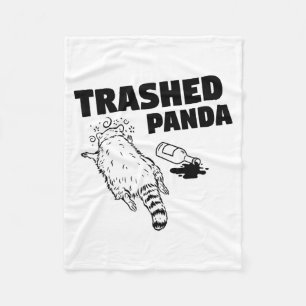 Trashed Panda Fleece Blanket