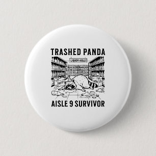 Trashed Panda Liquore Funny Hangover Crazy Drunk R Button