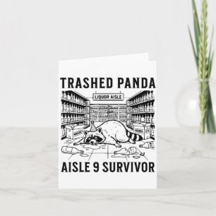 Trashed Panda Liquore Funny Hangover Crazy Drunk R Card