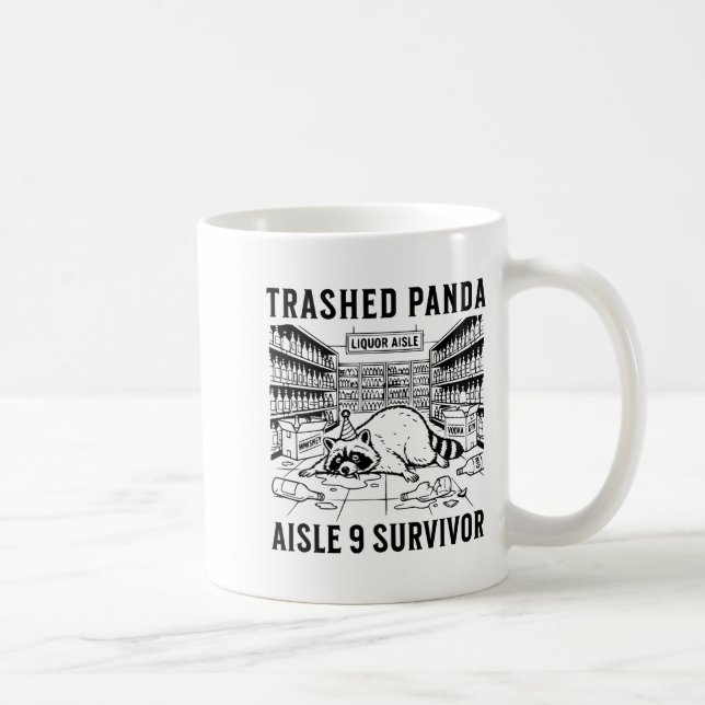 Trashed Panda Liquore Funny Hangover Crazy Drunk R Coffee Mug (Right)