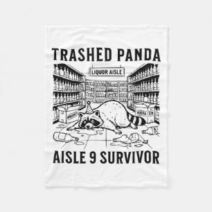 Trashed Panda Liquore Funny Hangover Crazy Drunk R Fleece Blanket