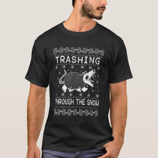Trashing Through The Snow Opossum Ugly T-Shirt