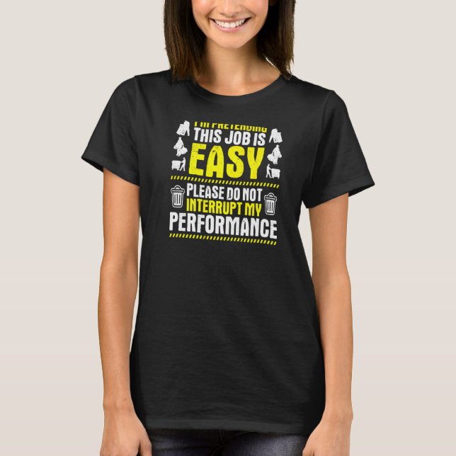 Trashman My Performance Garbage Man Premium T-Shirt (Front)