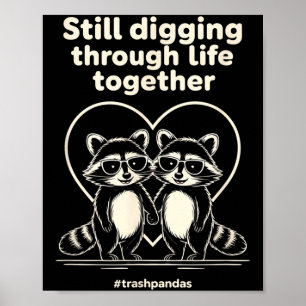 Trashpandas Couples Matching Valentines Day Annive Poster