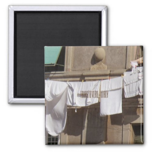 Trastevere Italy Clothesline brown Magnet