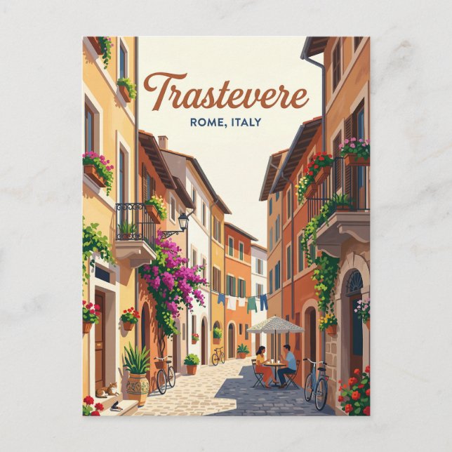 Trastevere Italy Postcard (Front)