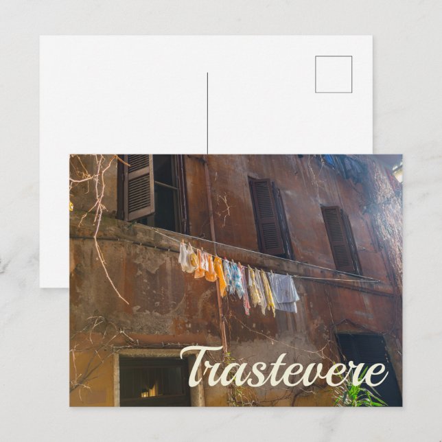Trastevere Rome Holiday Postcard (Front/Back)