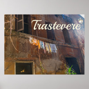 Trastevere Rome Poster