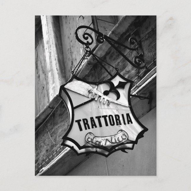 Trattoria Sign Postcard (Front)