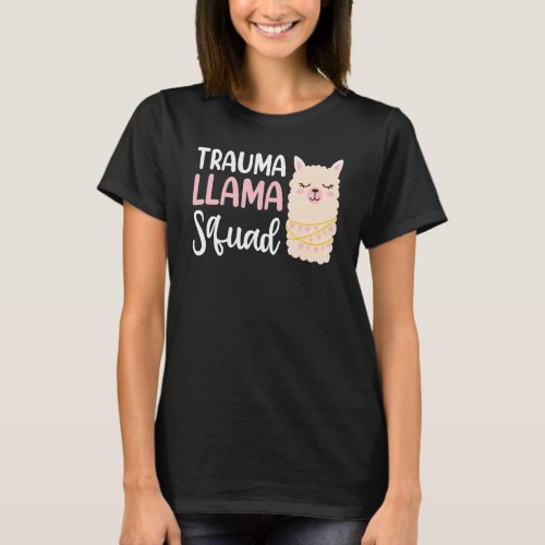 Trauma Llama Squad  Llama Costume Adult Women Para T-Shirt