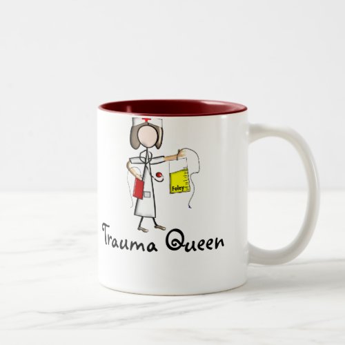Trauma Nurse Trauma Queen  T_Shirts and Gifts Two_Tone Coffee Mug