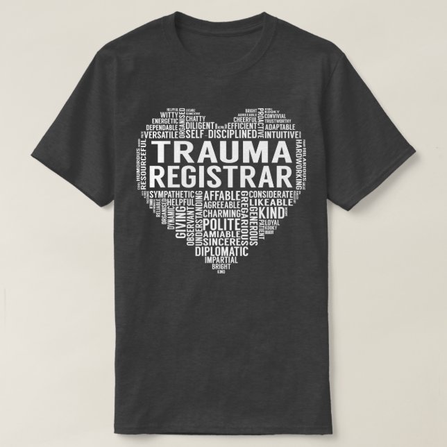 Trauma Registrar Heart T-Shirt (Design Front)