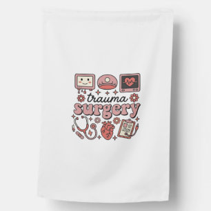 Trauma Surgery Vintage Medical Vector Shirt Design House Flag