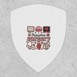 Trauma Surgery Vintage Medical Vector Shirt Design Patch