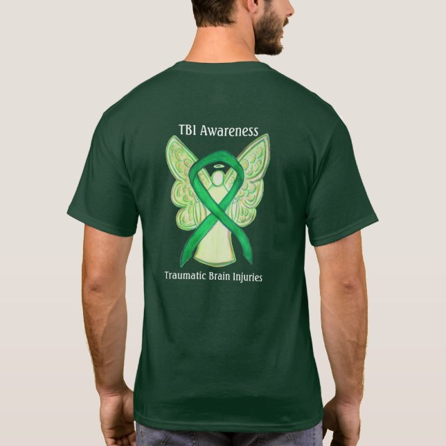 Traumatic Brain Injuries Awareness Ribbon Shirts (Back)