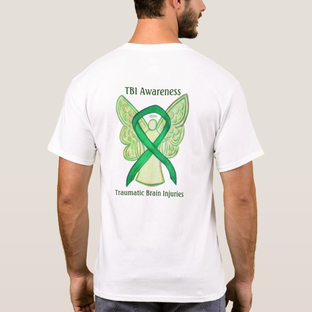 Traumatic Brain Injuries Awareness Ribbon Shirts (Back)