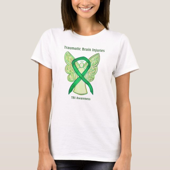 Traumatic Brain Injuries Awareness Ribbon T-Shirt (Front)