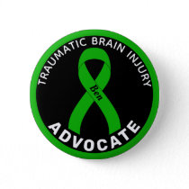 Traumatic Brain Injury Advocate Ribbon Black Button