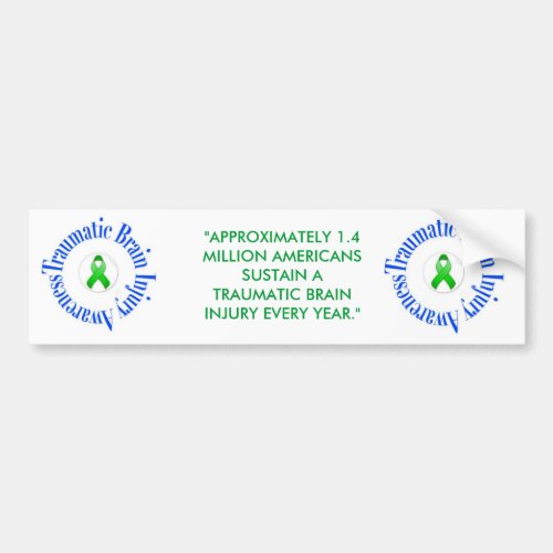 Traumatic Brain Injury Awareness Bumper Sticker